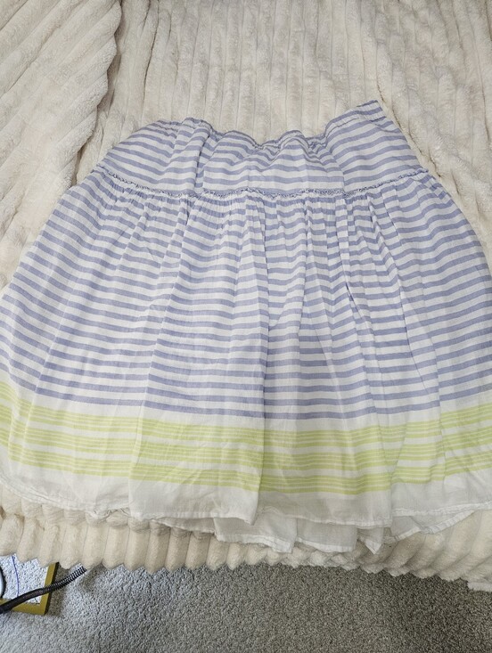 Old Navy Dresses & Skirts - NWOT - Old Navy White W/ Blue/purple & Green/yellow Stripes Maxi Skirt, Size XXL